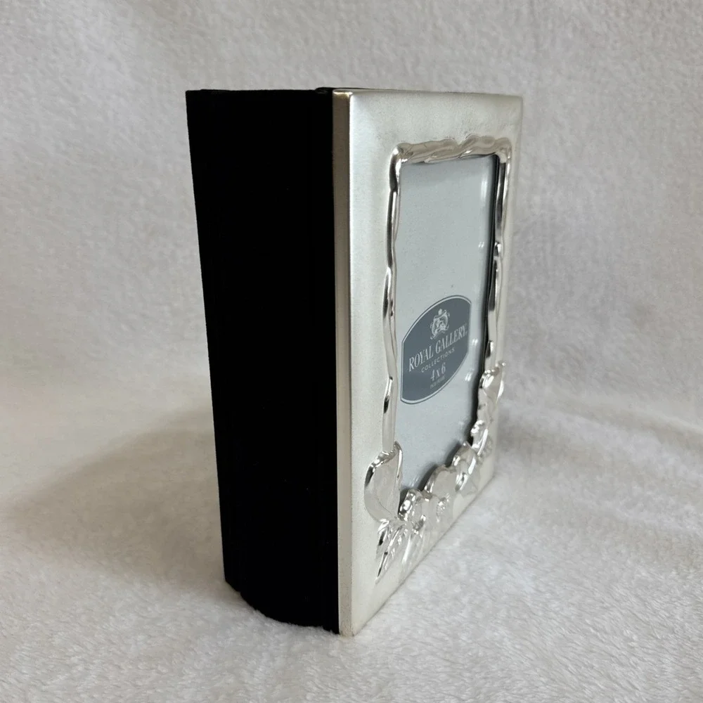 Royal Gallery Silver Plated 4x6 Photo Frame Brag Book Album Satin Finish Vintage